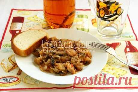 Тушеная капуста с грибами и курицей, рецепт с фото | Все Блюда
