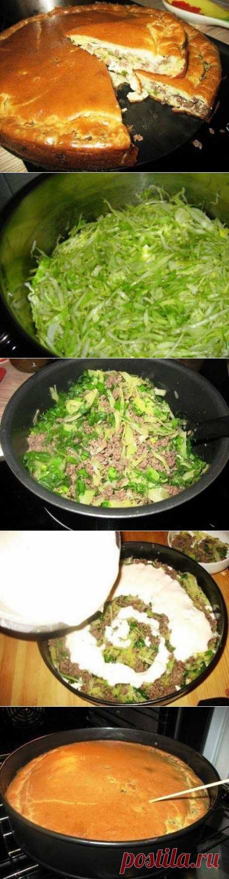 Нежный пирог с капустой