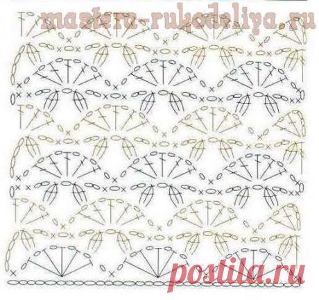 В копилочку рукодельницам... Схемы узоров для вязания крючком.