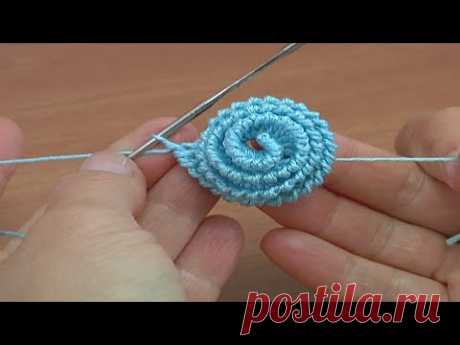 👍Amazing 3D Crochet Idea/Full Tutorial ‪@elenarugal‬/Crochet Flower Necklace