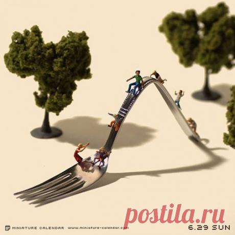 Крошечный мир японского художника из подручных предметов - Путешествуем вместе