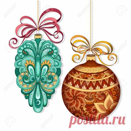 Раскраски антистресс"Ёлочные игрушки"