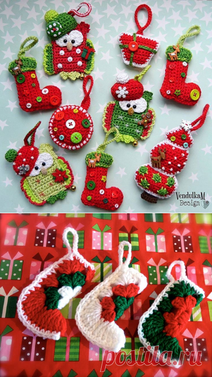 Простые вязаные елочные игрушки Справится начинающая вязальщица крючком | Вязание в радость | Яндекс Дзен