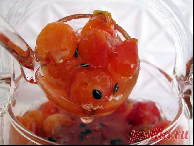 Варим красивое варенье из черешни и маракуйя - БЫСТРО.