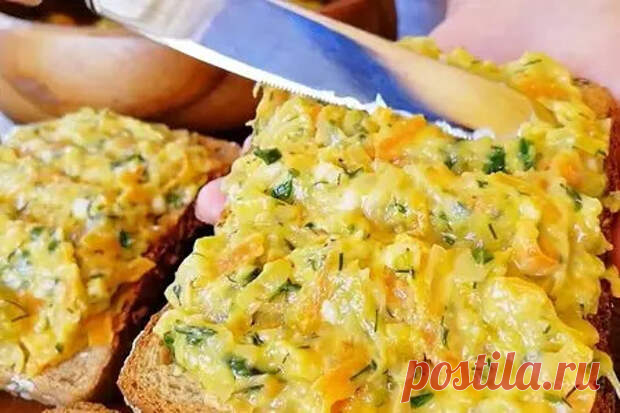 Вкусная намазка на хлеб из кабачков - Четыре вкуса - Социальная сеть 
