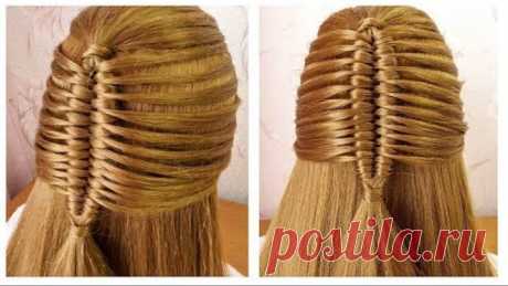 Easy Hairstyle with New Trick for everyday | Coiffure avec tresse originale, facile à faire