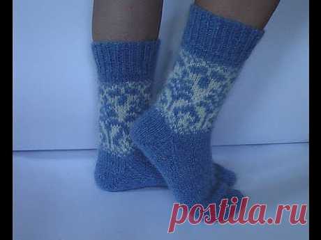 ▶ Носки с жаккардом - YouTube