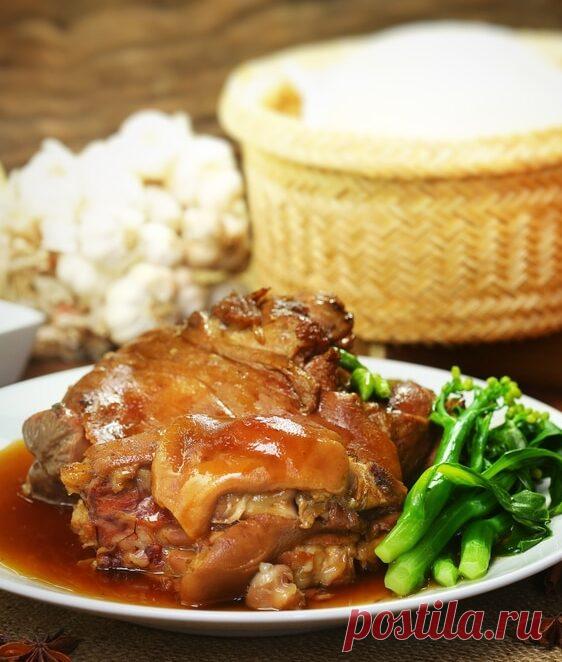 Тушеная свиная рулька в сладком соусе рецепт с фото пошагово