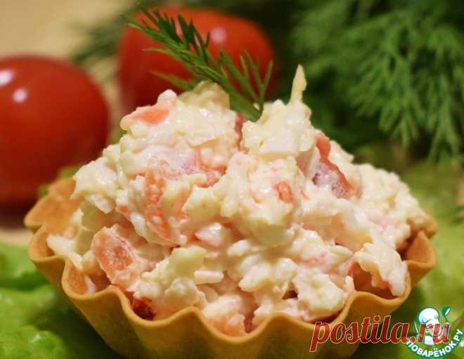Закуска из помидоров и крабовых палочек – кулинарный рецепт