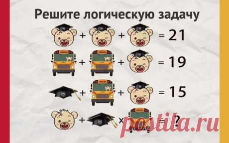 Китайская задачка про медведя, автобус и шляпу