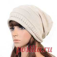 winter Knitted baggy crochet beanie