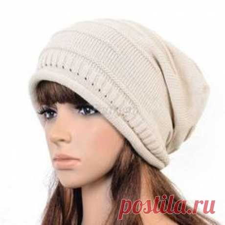 winter Knitted baggy crochet beanie