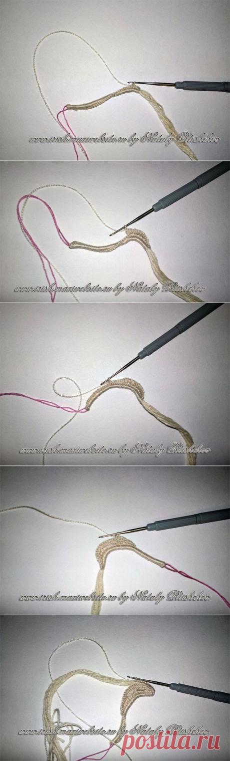 Irish crochet &: Королевская лилия МК.Step by step