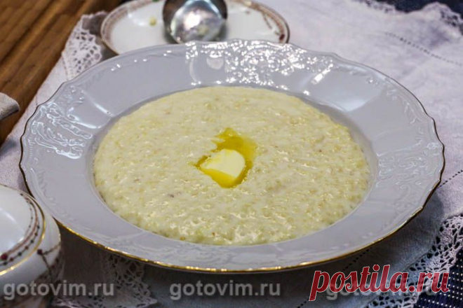 Пшенная каша на молоке. Рецепт с фото Если вы любите текучую, но густую, вязкую пшенную кашу, то этот рецепт для вас. Я бы назвала её десертной, потому что она настолько вкусная, что похожа на кашу-крем. По желанию можно добавить в неё сухофрукты, ваниль или мед. Но так я приготовлю пшенную кашу на молоке в следующий раз.