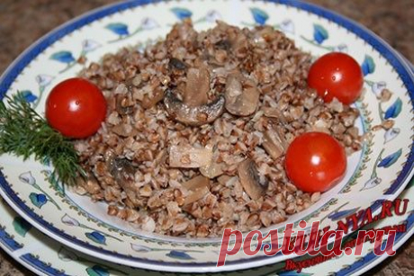 Гречка с грибами, в мультиварке