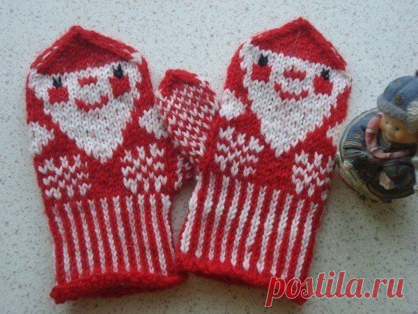 Варежки и перчатки с жаккардовыми узорами к новому году — DIYIdeas