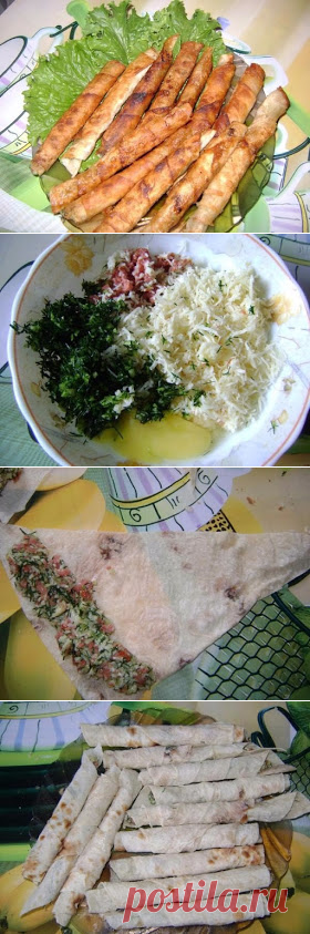 Самые вкусные рецепты: Закусочные "Сигареллы" из лаваша