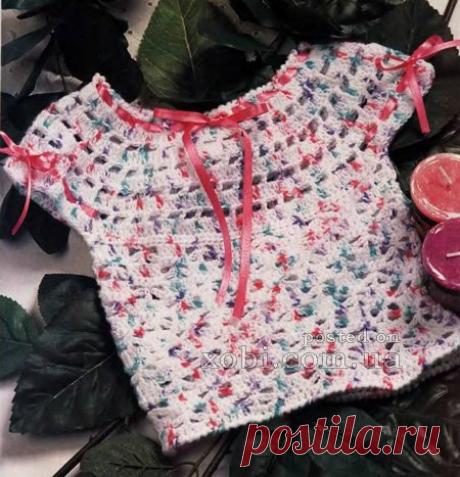детская маечка с кокеткой вязаная крючком
