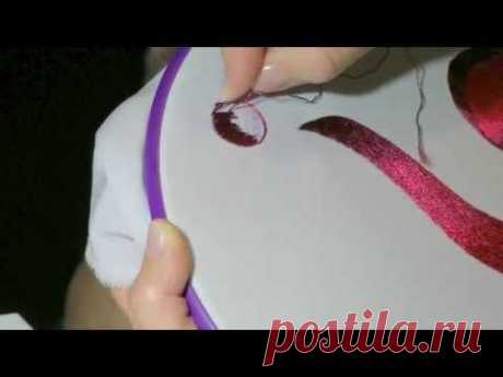 ВЫШИВКА ГЛАДЬЮ. Точка с плавным переходом  \   EMBROIDERY STITCH. Embroidery point.