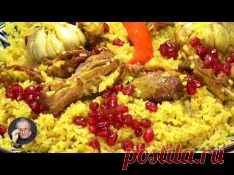 Плов ферганский с вкуснейшими мясистыми бараньими рёбрышками.
