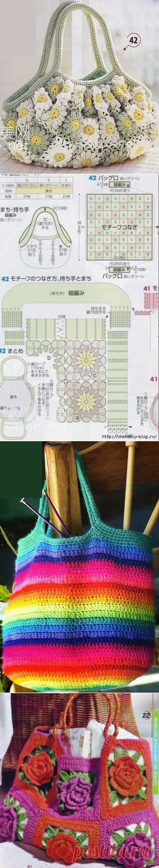 3 модные сумочки на лето - вяжем крючком!