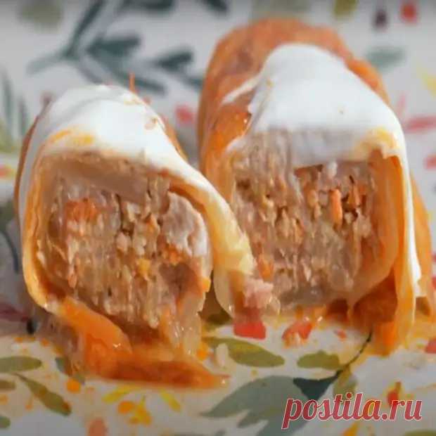 Голубцы из фарша с рисом, завернутые в капустный лист. Идеальный рецепт - В кастрюльке - Медиаплатформа МирТесен