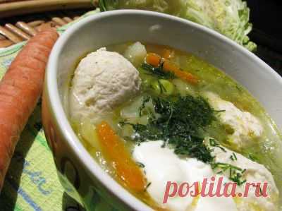 Овощной  с клёцками из курицы - густой, наваристый, по-летнему ароматный!.