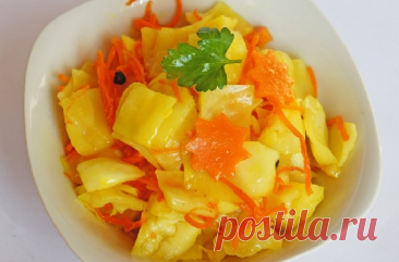 Маринованная капуста с куркумой — Сад Заготовка