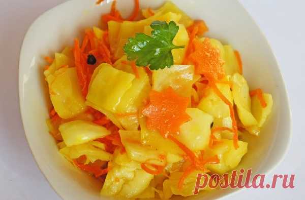 Маринованная капуста с куркумой — Сад Заготовка