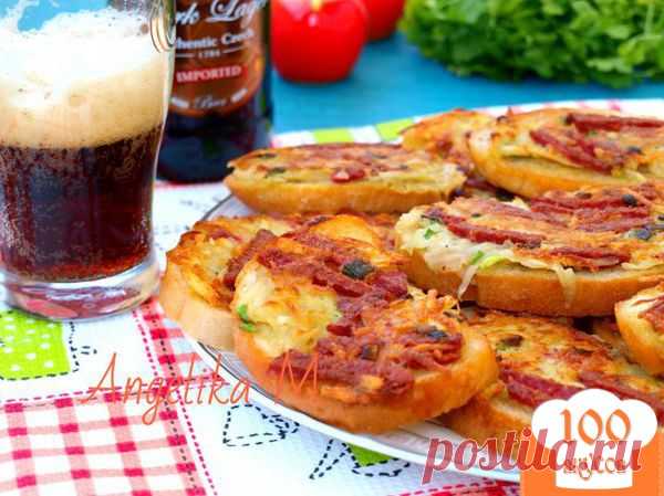 Гренки с колбасой и картофелем, Быстрые!!