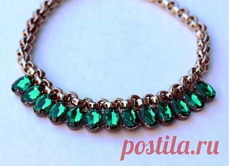 Bromeliad: My DIY 10-minute emerald necklace - Fashion and home decor DIY and inspiration