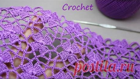 Нежнейший УЗОР для вязания крючком SUPER EASY Beautiful Flower Pattern Crochet KNİTTİNG PATTERNS