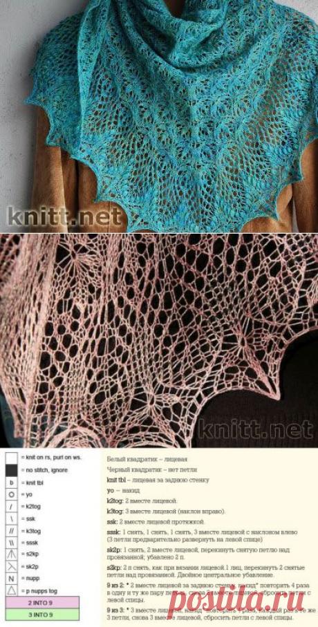 Шаль Цветочное Эхо (Echo FIower Shawl) | knitt.net | Все о вязании