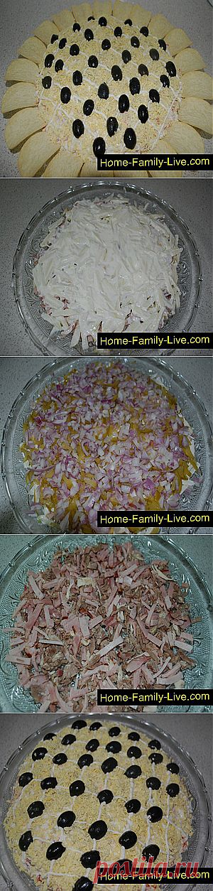 Кулинарные рецепты Салат "Подсолнух" &raquo; Кулинарные рецепты