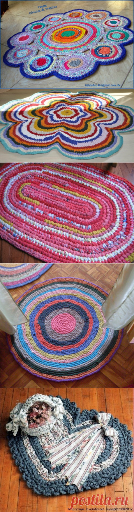 Коврик крючком из трикотажа. Мастер-класс | Домохозяйка