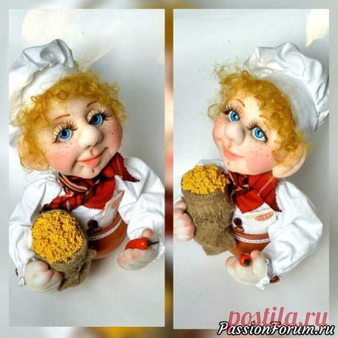 Шеф-повар (чулочная кукла)