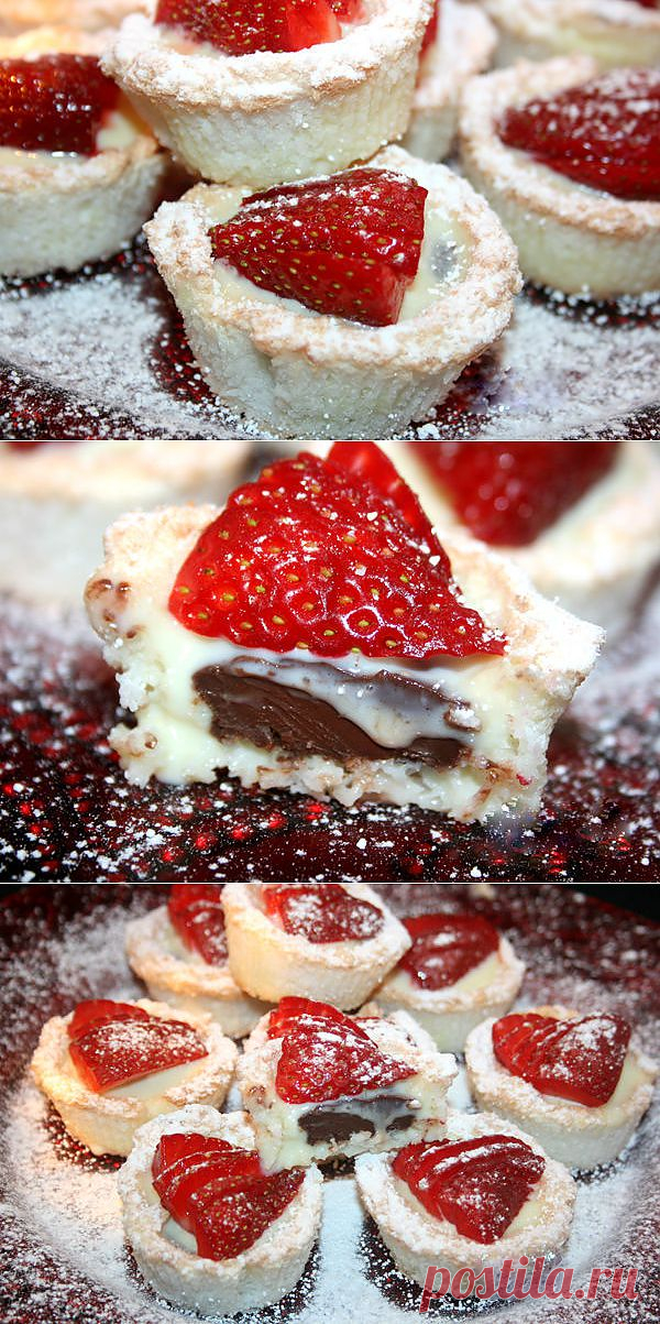 Кокосовые пирожные с шоколадом.