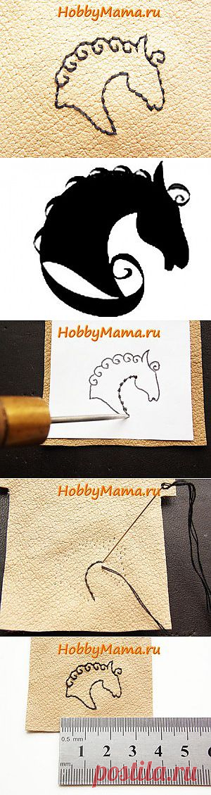 Мастер-класс "Лошадь. Вышивка на коже" | HobbyMama