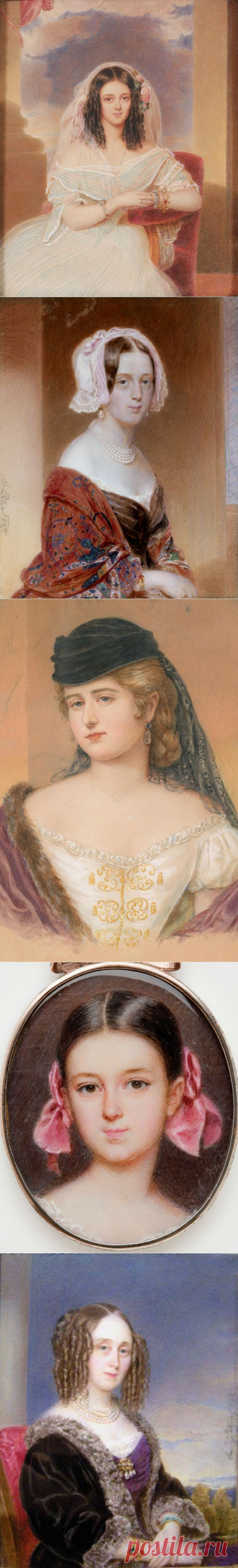 © Эмануэль Томас Питер. Акварель на слоновой кости
(Emanuel Thomas Peter Австрия, 1799 - 1873) был одним из самых успешных европейских миниатюристов 19-го века.