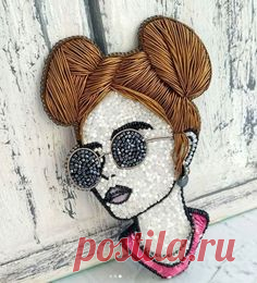 Броши. Вышивка бисером