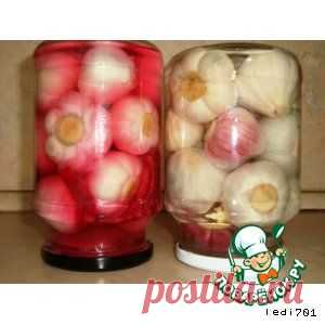 Молодой чеснок, маринованный головками - кулинарный рецепт