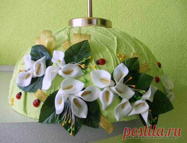 Люстра для кухни своими руками Со слов автора. Хочу поделиться с вами тем, как я сделала люстру для своей кухни.Немного предистории. Во время переезда на новую квартиру я 