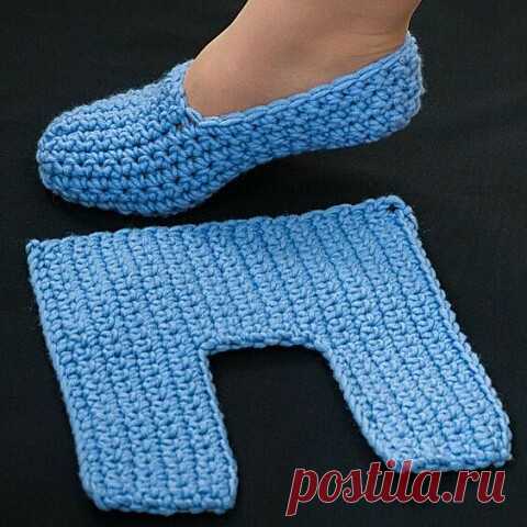 Вязанные тапочки
