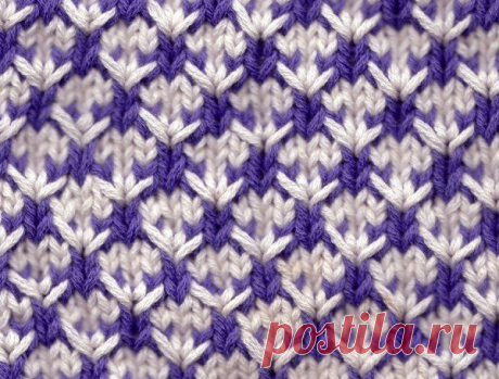 В копилку: двухцветный узор спицами. / Handmade / Вязание. СХЕМЫ И УЗОРЫ ДЛЯ СПИЦ . / Pinme.ru / LanVan
