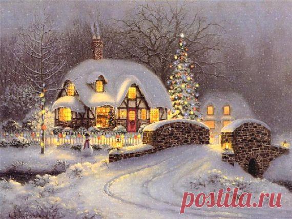 Картинки для декупажа. Зимнии домики / Декупаж. Работы пользователей / PassionForum - мастер-классы по рукоделию