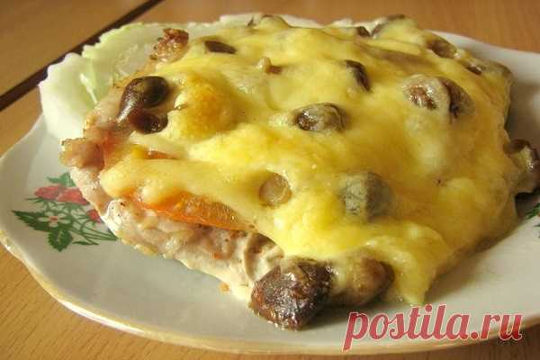 Мясо запеченное с грибами — Сад Заготовка