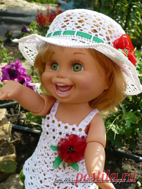 KasatkaDollsFashions: Описание сарафана Ромашки для кукол Galoob Baby Face (Беби Фейс)