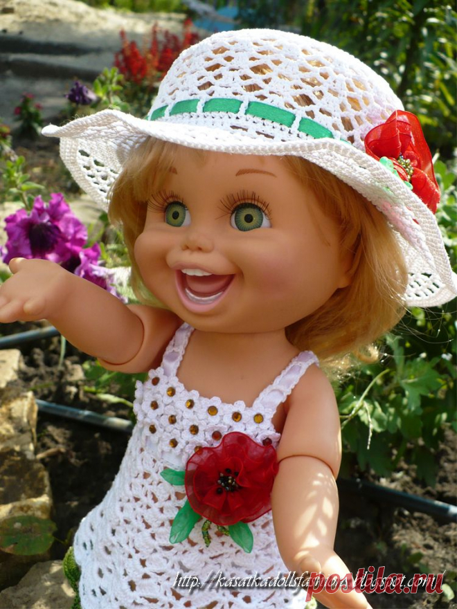 KasatkaDollsFashions: Описание сарафана Ромашки для кукол Galoob Baby Face (Беби Фейс)