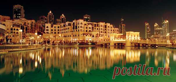 Night Panorama View Of Dubai Stock Photo | Getty Images