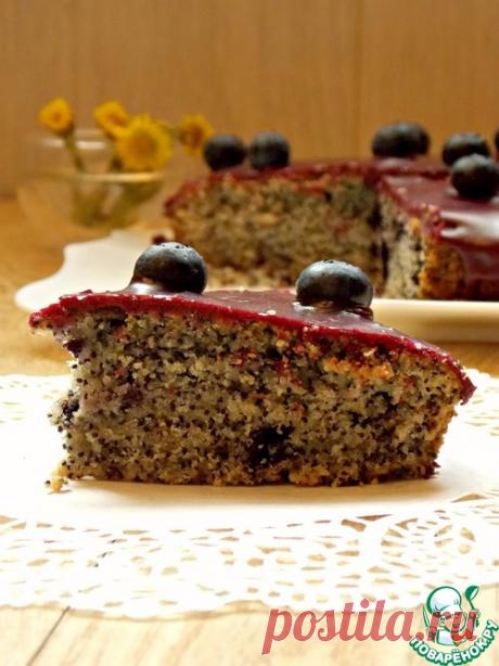 Маковый пирог с ягодами - кулинарный рецепт